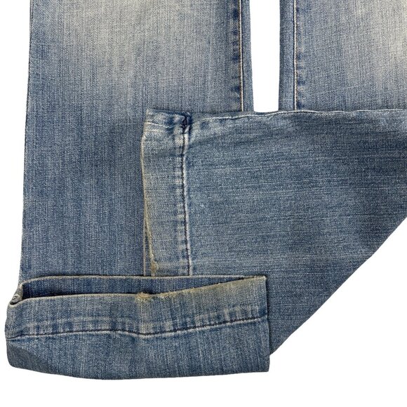 7 For All Mankind Y2K Dojo Jeans, Women's High Rise Wide Flare, Size 30/33 - Picture 5 of 15